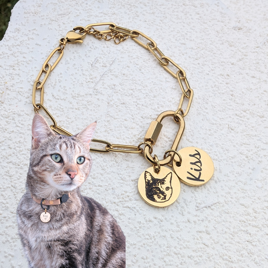 Collier Or 18K gravé