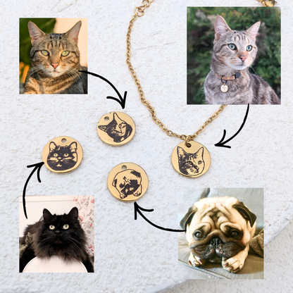 Bracelet et collier personnalisés gravés