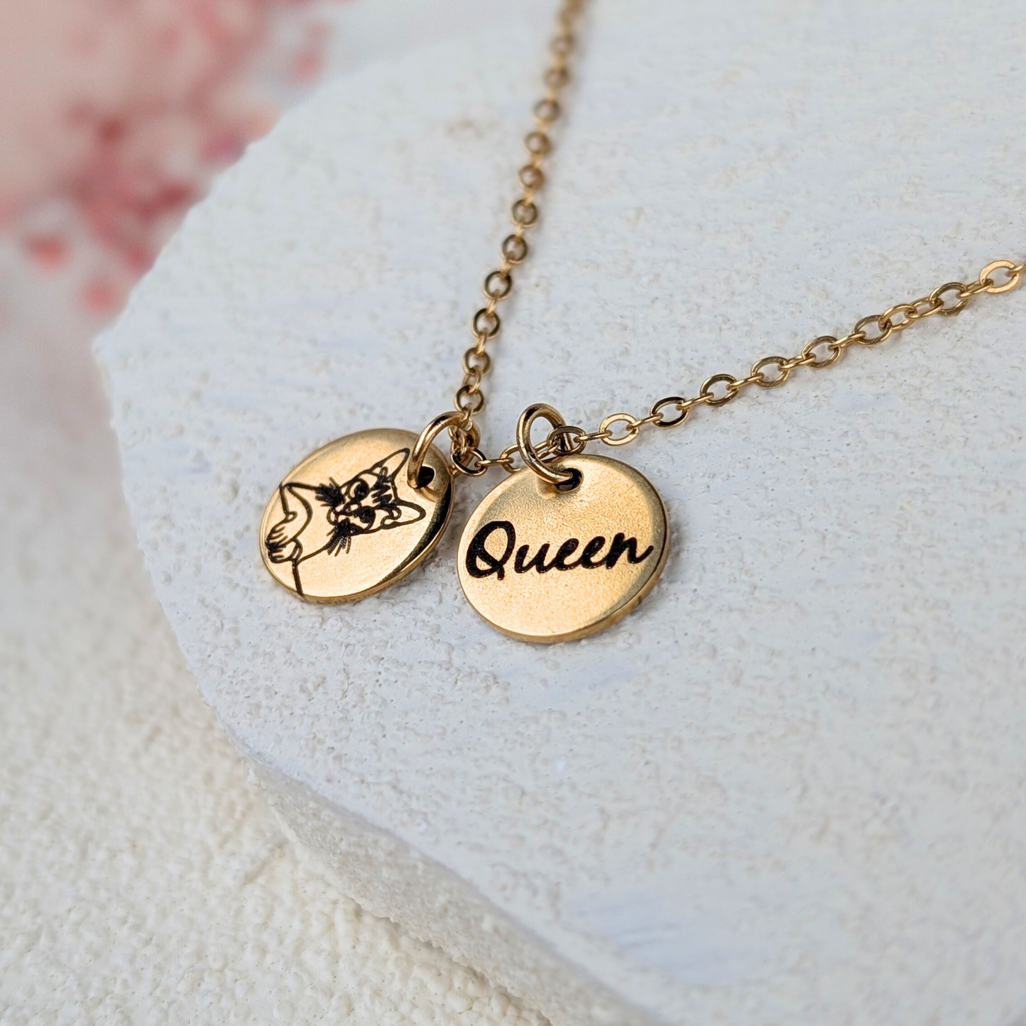 Bracelet et collier personnalisés gravés