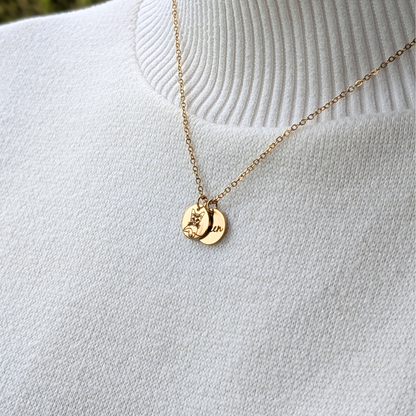 Bracelet et collier personnalisés gravés